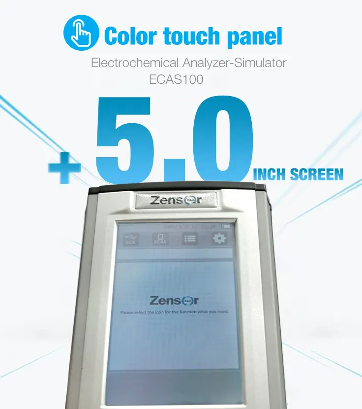  5.0touch panel of electrochemical
                          potentiostat/simulator-Zensor R&D-ECAS100